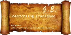 Gottschling Ermelinda névjegykártya